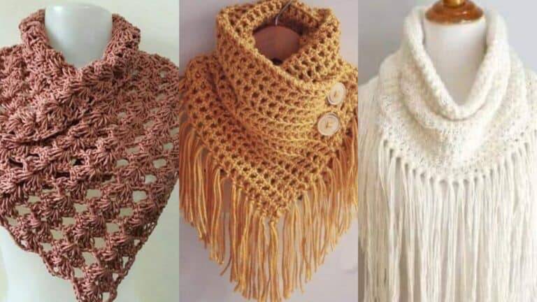 Maxi Golas em Crochê: Gráficos e Inspirações de Inverno