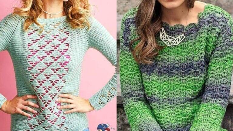 10 Blusas de Crochê com Pontos Bonitos e Detalhados