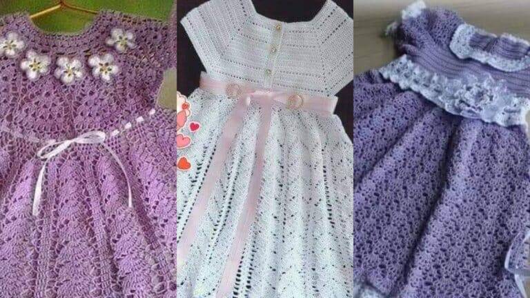 8 Vestidos de Crochê para Meninas com Gráficos