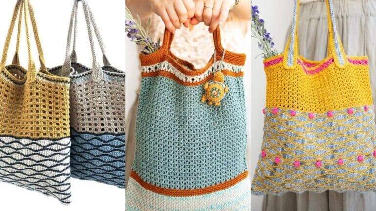 Bolsa Sacola de Crochê Inspirações e Gráfico