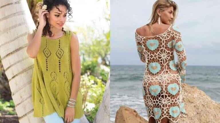Saídas de Praia em Crochê e Tricô Espetaculares com Gráficos