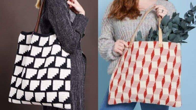 Bolsas de Crochê com Ponto Conduzido: Lindas Idéias e Gráficos para Baixar