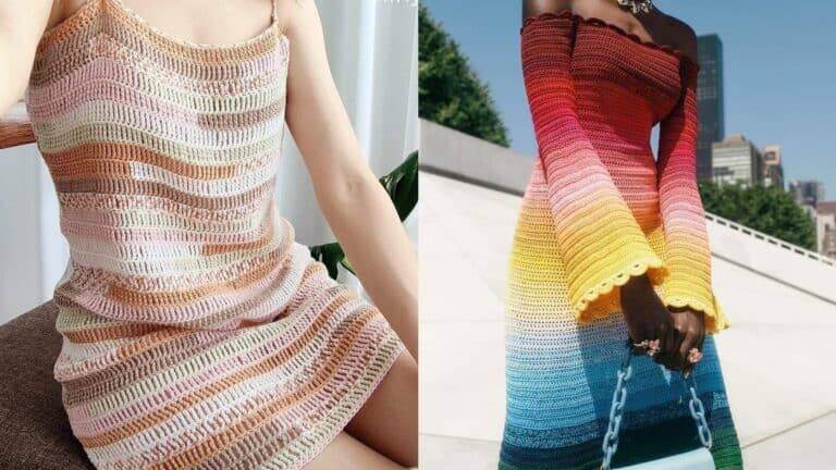 Vestidos de Crochê Bonitos com Pontos de Crochê Fácil