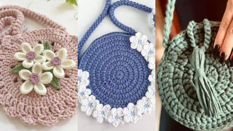 22 Bolsinhas de Crochê Adoráveis pra te Inspirar!
