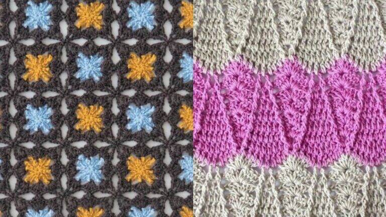 25 Pontos de Crochê Diferentes com Amostras e Gráficos Incríveis