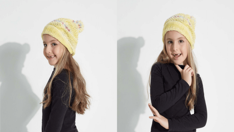 Gorro De Tricô com Pompom Lindo e Quentinho Com Gráfico para iniciantes