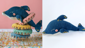 Golfinho em Crochê com Donuts