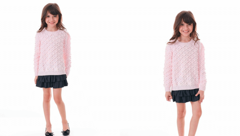 Blusa em Crochê Rosa Candy