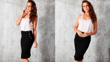 Saia de Crochê Lápis com Botões