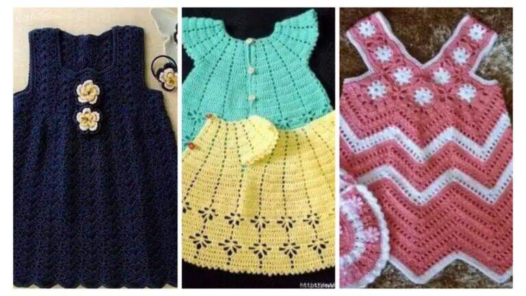 Vestidos em Crochê Infantil: 22 Modelinhos Muito Graciosos com Gráficos