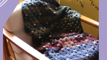 Manta de crochê com fio ORION