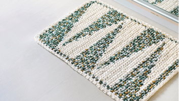 Tapete de Crochê Fio de Malha Geométrico