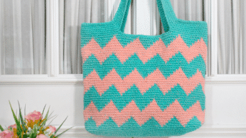 Bolsa Chevron de Crochê