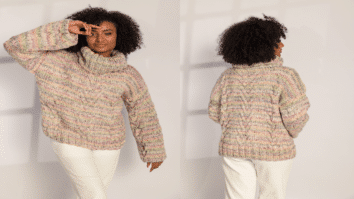 Blusão De Tricô Trançado Com Gráficos