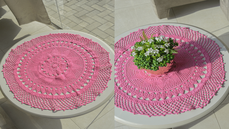 Toalha Feita em Crochê de Mesa Urban