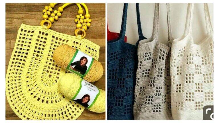 20 Bolsas de Crochê com Passo a Passo e Gráficos: Comece a Sua Agora Parte 1