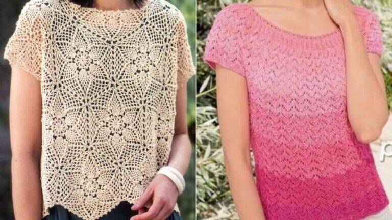 25 Modelos de Blusas de Crochê Modernas: Gráfico dos Pontos – Parte 3