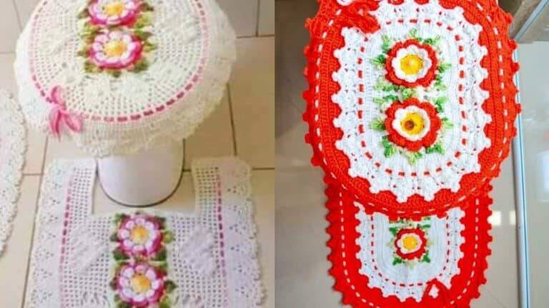 Jogos de Banheiro em Crochê – Decore Seu Banheiro com Arte
