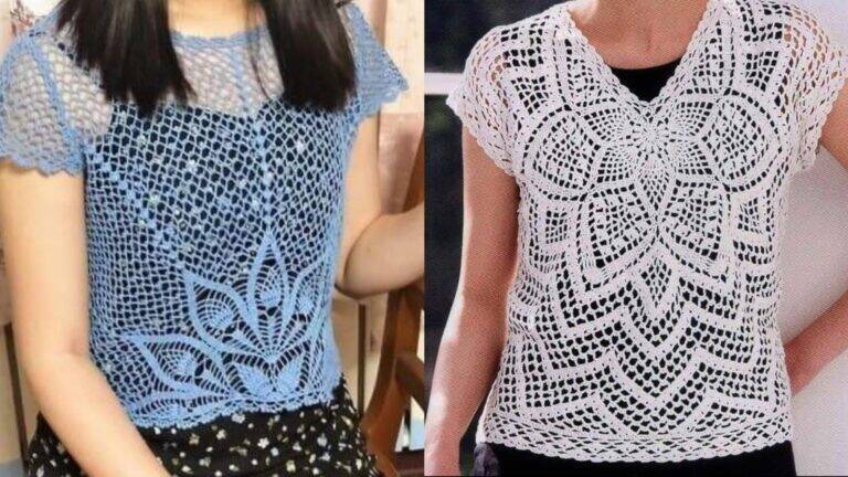25 Modelos de Blusas de Crochê Modernas: Gráfico dos pontos – Parte 1