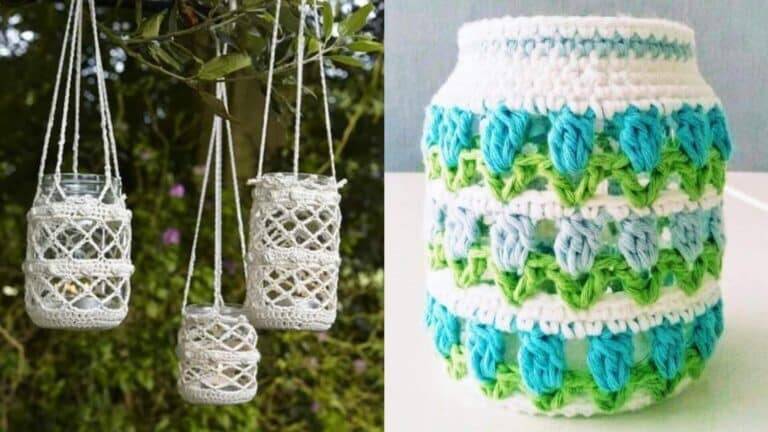 Cachepôs de Crochê Endurecido: 20 Ideias para Copiar Parte 2