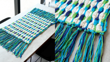 Toalha de Crochê Retangular Pavão