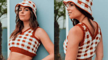 Conjunto em Crochê Xadrez