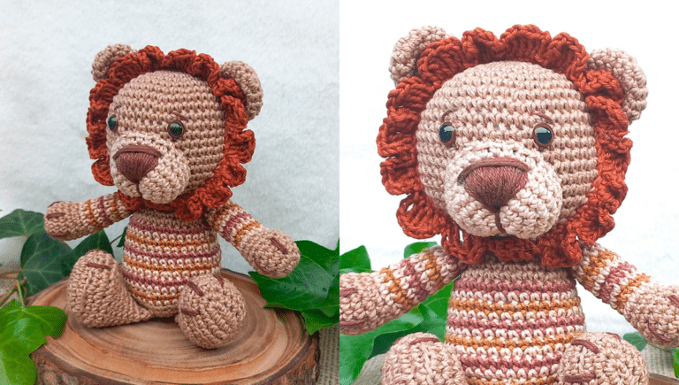 Amigurumi Leão Tons Terrosos