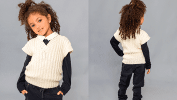 Colete em Tricô Infantil Creme