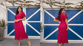 Vestido de Crochê Midi Pink