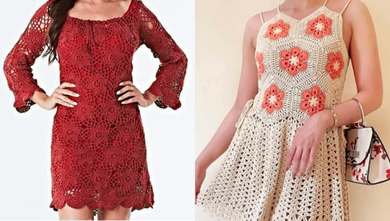 Vestidos de Crochê e Tricô Chiques