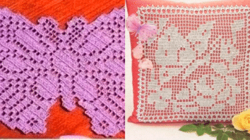 Crochê Filé Borboletas