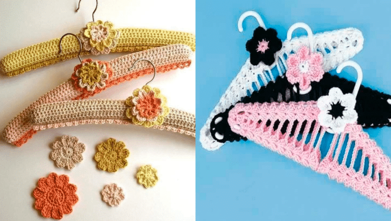 Cabides Decorados com Crochê