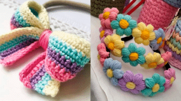 Enfeites de Crochê Infantil para Cabelo