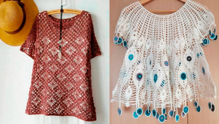 Pontos de Crochê Blusas Delicadas