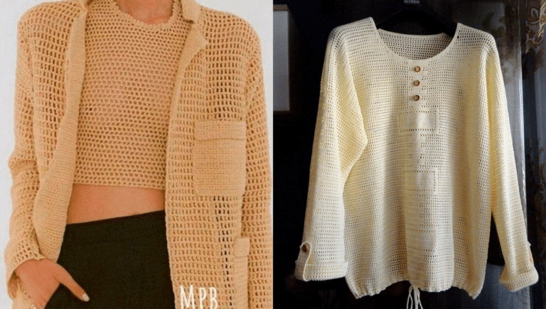 Blusas em Crochê Filé
