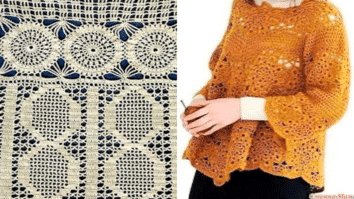 Blusas de Crochê com Mangas Longas