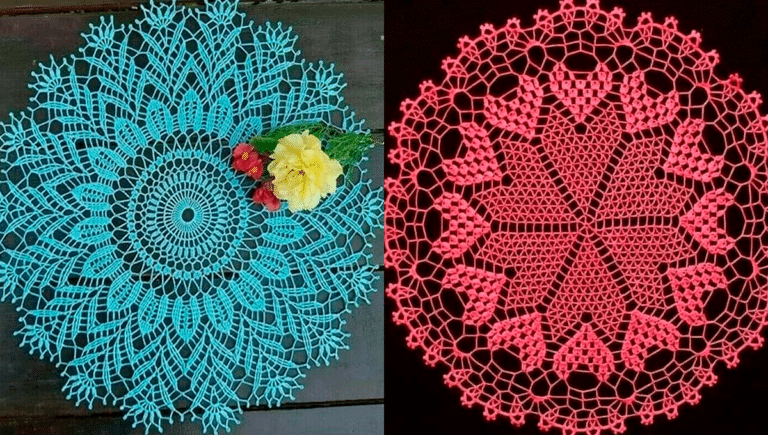 Centros de Mesa em Crochê Redondo