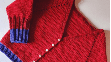 Cardigan Volver em Crochê com fios Nina e Cristal Star