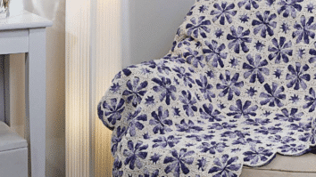 Manta de crochê espiral dupla face