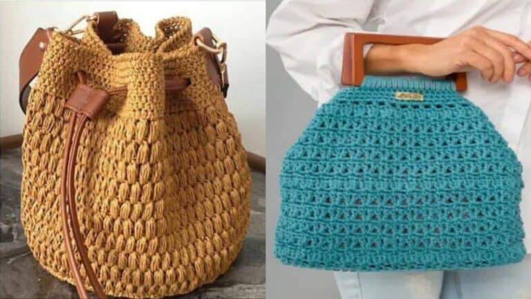 Bolsas de Crochê Lindas com Gráficos e Inspirações Parte 1