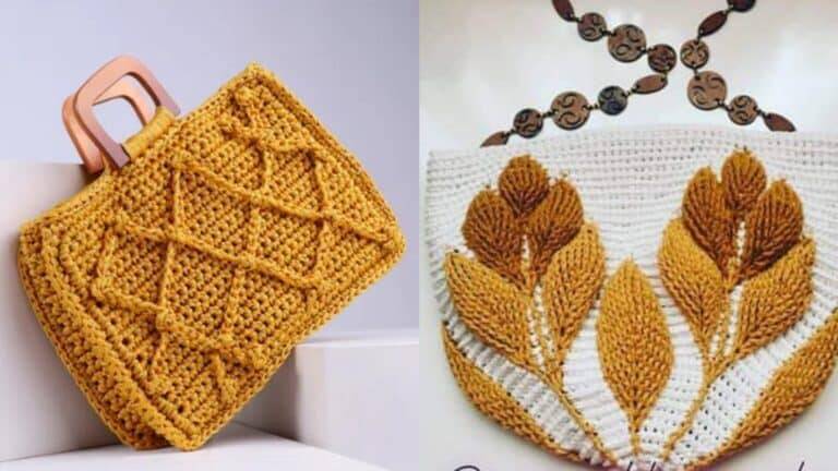 Bolsas de Crochê Lindas com Gráficos e Inspirações Parte 3