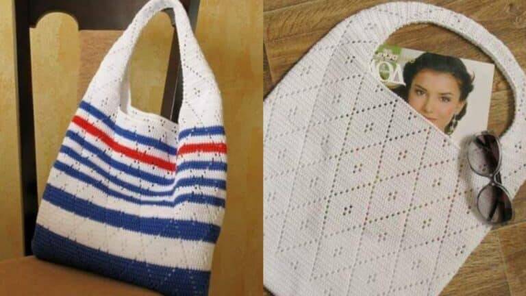 Bolsa de Crochê Simples e Bonita com Barbante Passo a Passo