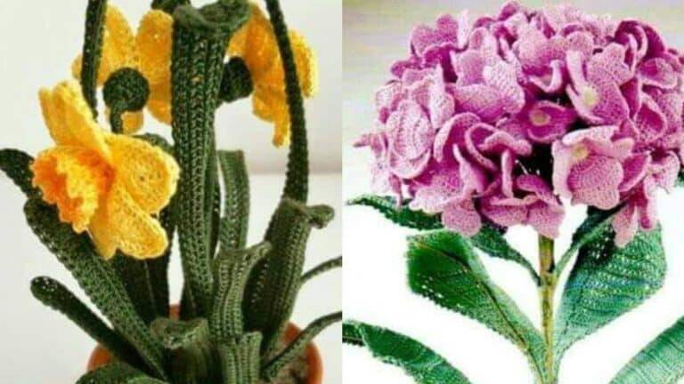 Flores em Crochê com Gráficos para Imprimir Parte 3