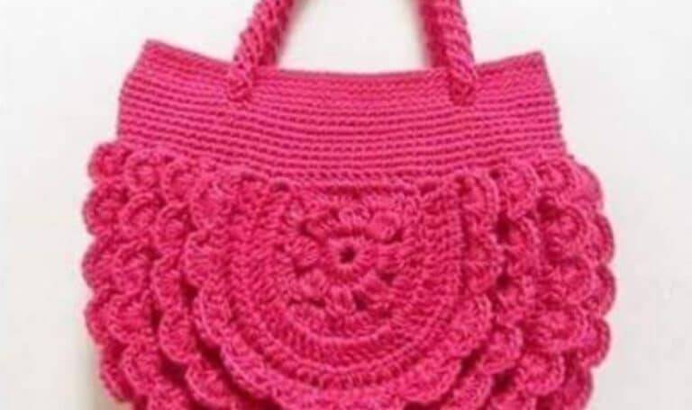 Bolsa de Crochê Simples e Bonita – Passo a Passo e Gráfico