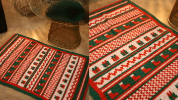 Tapete de Crochê Natalino Brilho