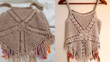 Blusinha Cropped de Crochê