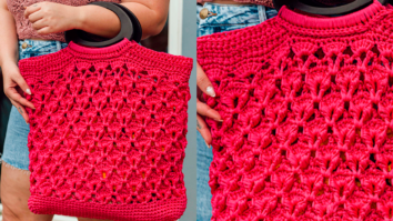 Bolsa de Crochê Pink Náutico