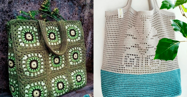 Bolsas de Crochê Simples