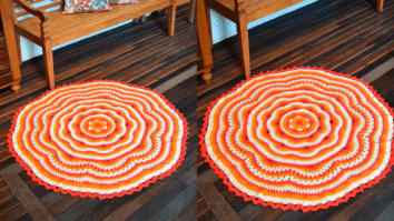 Tapete de Crochê Terracota