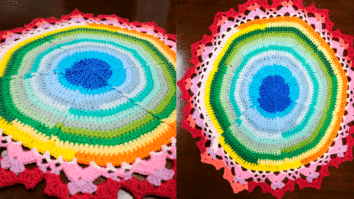Centro de Mesa em Crochê Multicor